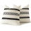 Fundas de almohada negras estilo boho de algodón, 20x20 pulgadas, paquete de 2 8