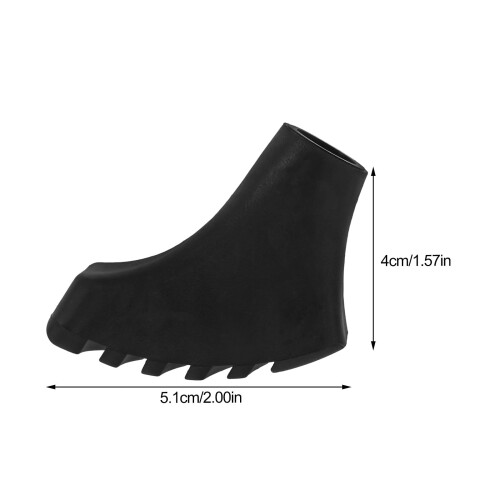 TPR Trekking Pole Foot Covers – Black, 6-Pack 1