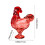 Rooster-Shaped Glass Candy Jar with Lid 3