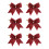 Mini fiocchi natalizi in raso rosso, 3,9x3,5 pollici, 6 pezzi 8
