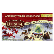 Celestial Seasonings, Juhla Herbal Teet, Karpalovaniilinen Taivas, Kahvin Vapaa, 18 Teepussia, 1.3 oz (38 g)