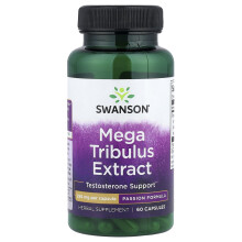 Swanson, Mega Tribulus Kivonat, 250 mg, 60 Kapszula