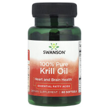 Swanson, 100% reines Krillöl, 60 Weichgelatine-Kapseln
