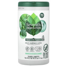 Seventh Generation, Multi-Surface Wipes, Garden Mint , 70 Wipes