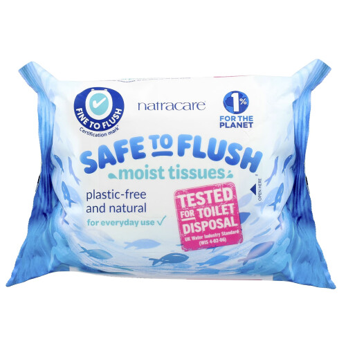 Natracare, Safe to Flush, Moist Tissues, 30 Tissues