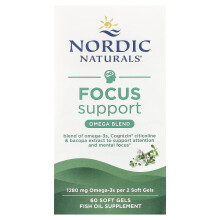 Nordic Naturals, Apoyo al Foco, Mezcla de Omega, 60 Gel Sofás
