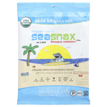 SeaSnax, Avvolgimento di Alghe Biologico, Originale, 5 Fogli Grandi, 0,54 oz (15 g)