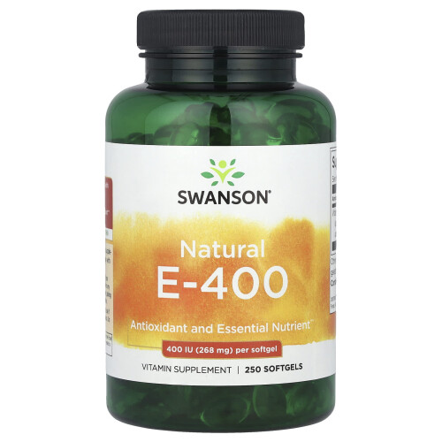 Swanson, Φυσική Βιταμίνη E, 268 mg (400 IU), 250 Μαλακές Κپسούλες