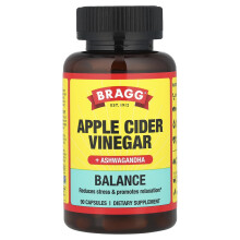 Bragg, Daily Balance Apple Cider Vinegar + Ashwagandha, 90 Capsules