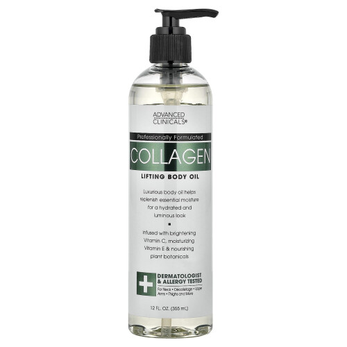 Advanced Clinicals, Collageen, Opheffend lichaamsoil, 12 fl oz (355 ml)