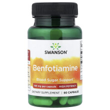 Swanson, Benfotiamine, Hoog Potentie, 160 mg, 60 Capsules