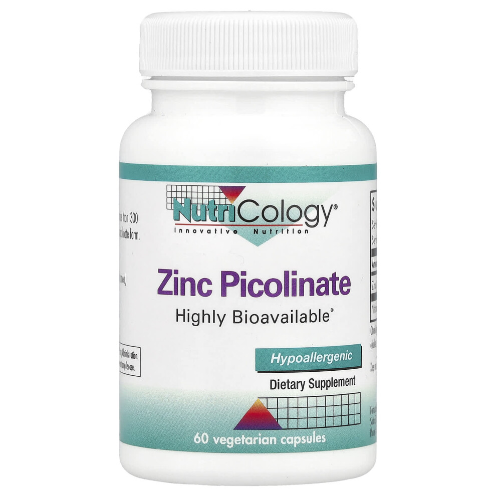 Nutricology , Zinc Picolinate, 60 Vegetarian Capsules