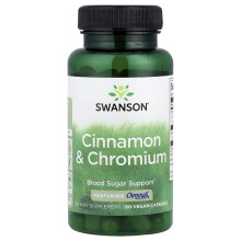Swanson, Cynamon i Chrom, 60 Veggie Capsules