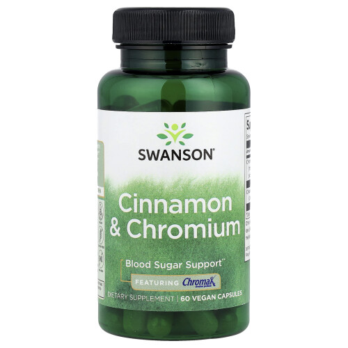 Swanson, Cinnamon & Chromium, 60 Veggie Kapslar