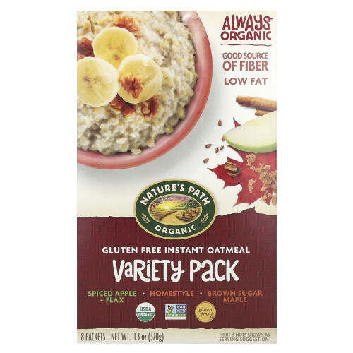 Nature's Path, Γλουτένη-Free Instant Oatmeal, Μονοθέσιο Πακέτο, 8 Πακέτα, 11.3 oz (320 g)
