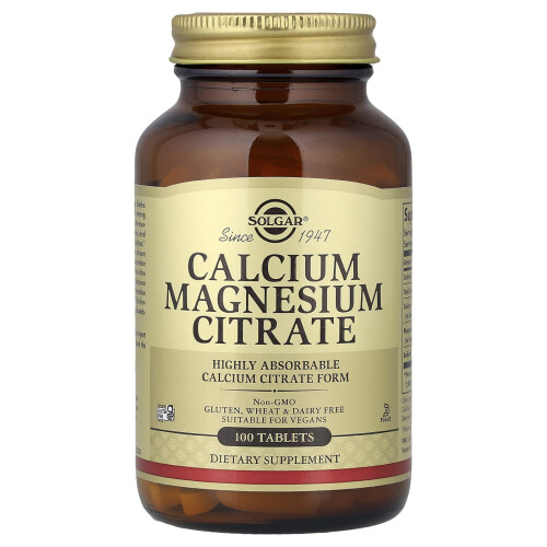Solgar Solgar, Calcium Magnesium Citrate, 100 Tablets