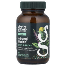 Gaia Herbs, Adrenal Health, Napi támogatás, 60 folyékony fito-kapszula
