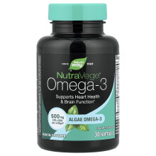 Nature's Way, NutraVege, Omega-3-Pflanze, 500 mg, 30 Weichgel-Kapseln