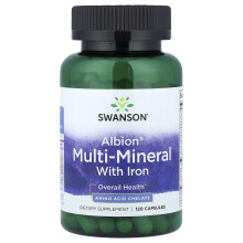 Swanson, Albion-Multi-Mineral mit Eisen, 120 Kapseln