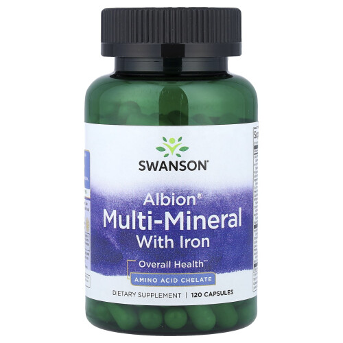 Swanson, Albion-Multi-Mineral mit Eisen, 120 Kapseln