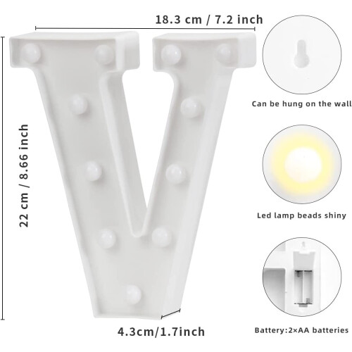 LED-Leuchtbuchstaben, warmweiß, 26 Stück 1