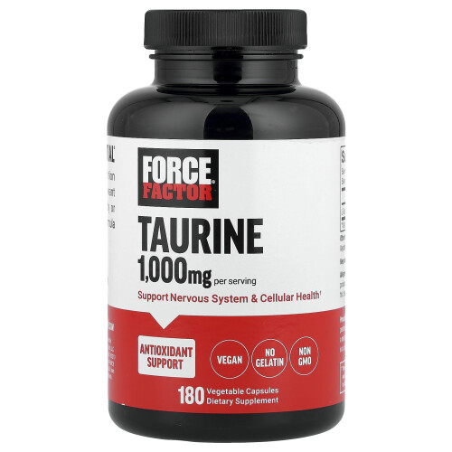Force Factor, L-Taurine, 500 mg, 180 Vegetable Capsules