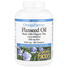 Natural Factors, OmegaFactors, Flaxseed Oil, 1,000 mg, 360 Softgels
