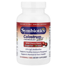 Symbiotics, Kólastrum Plus Csomagolható, Vadvirág, 120 Csomagolható Tablétta