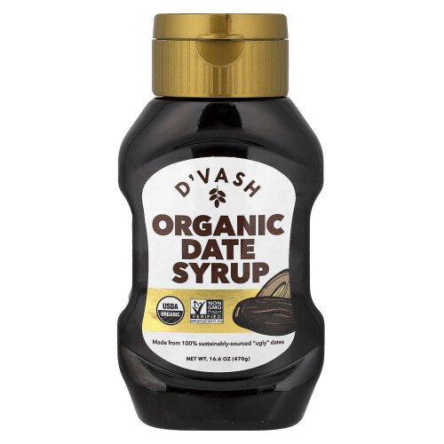 D'vash Organics, Οργανική Δαμάσκηνο Σιρόπη, 16,6 oz (470 g)