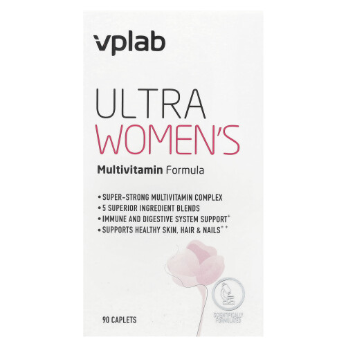 Vplab, Fórmula Multivitamínica de Mujer Ultra, 90 Caplets