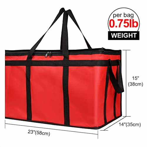 Μονωμένη τσάντα παράδοσης πίτσας 23x15x14in 1