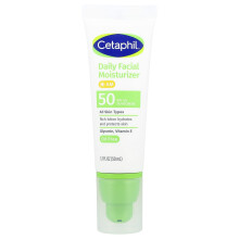 Cetaphil, Ημερήσια Προσώπου Υαλώματα με Ηλιοπροστασία, SPF 50+, Αroma-Free, 1.7 fl oz (50 ml)