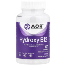 Advanced Orthomolecular Research AOR, Hydroxy B12, 60 leżanków