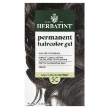 Herbatint, Permanent Hårfarve Gel, 5C Light Ash Chestnut, 5,75 fl oz (170 ml)