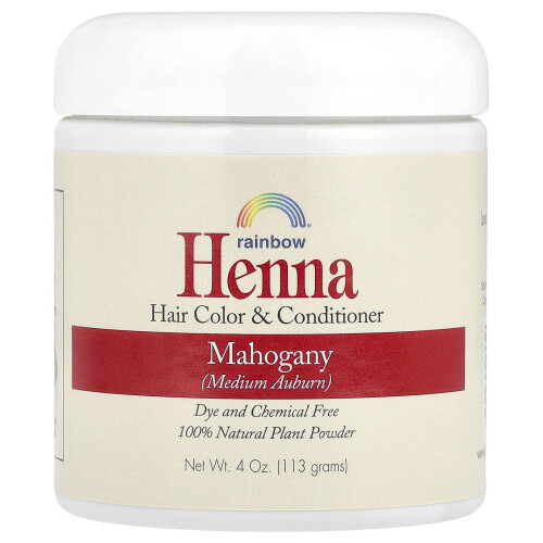 Rainbow Research, Χέννα, Μαλλιών Χρώμα & Κοντιόνερ, Mahogany (Medium Auburn), 4 oz (113 g)