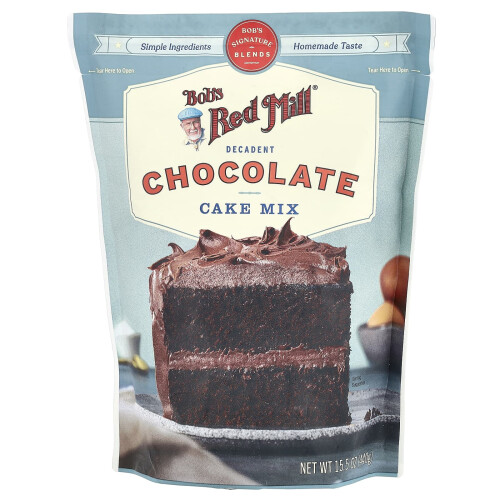 Bob's Red Mill, Decadente Chocoladecake Mix, 15,5 oz (440 g)