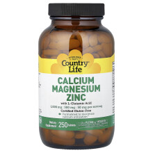 Country Life, Kalsium Magnesium Zink, 250 Tabletter