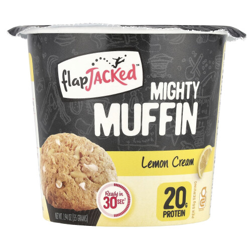 FlapJacked, Mighty Μούφιν, Λεμόνι Κρέμα, 1.94 oz (55 g)