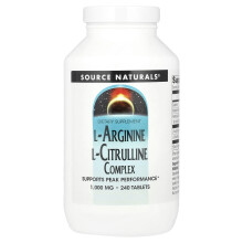 Source Naturals, L-Arginine L-Citrulline Complex, 1,000 mg, 240 Tablets
