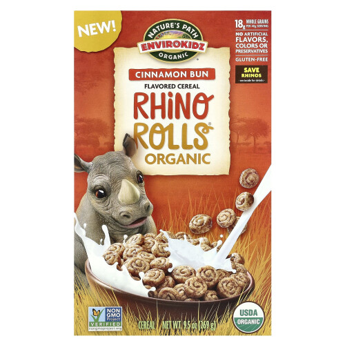 Nature's Path, EnviroKidz, Οργανικό Γεύμα Κριού, Rhino Rolls, 9,5 oz (269 g)