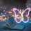 Butterfly LED String Lights for Home Decor, 23x20CM Butterfly Shaped Decorative Lighting 7