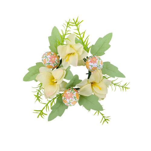Påskeegglysestake med blomsterdesign 1