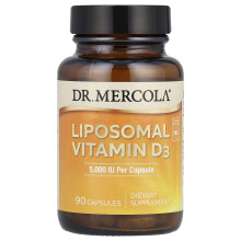 Dr. Mercola, liposzómás vitamin D3, 5 000 IU, 90 kapszula