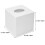 Witte plastic tissuebox 13x13x13 cm 2