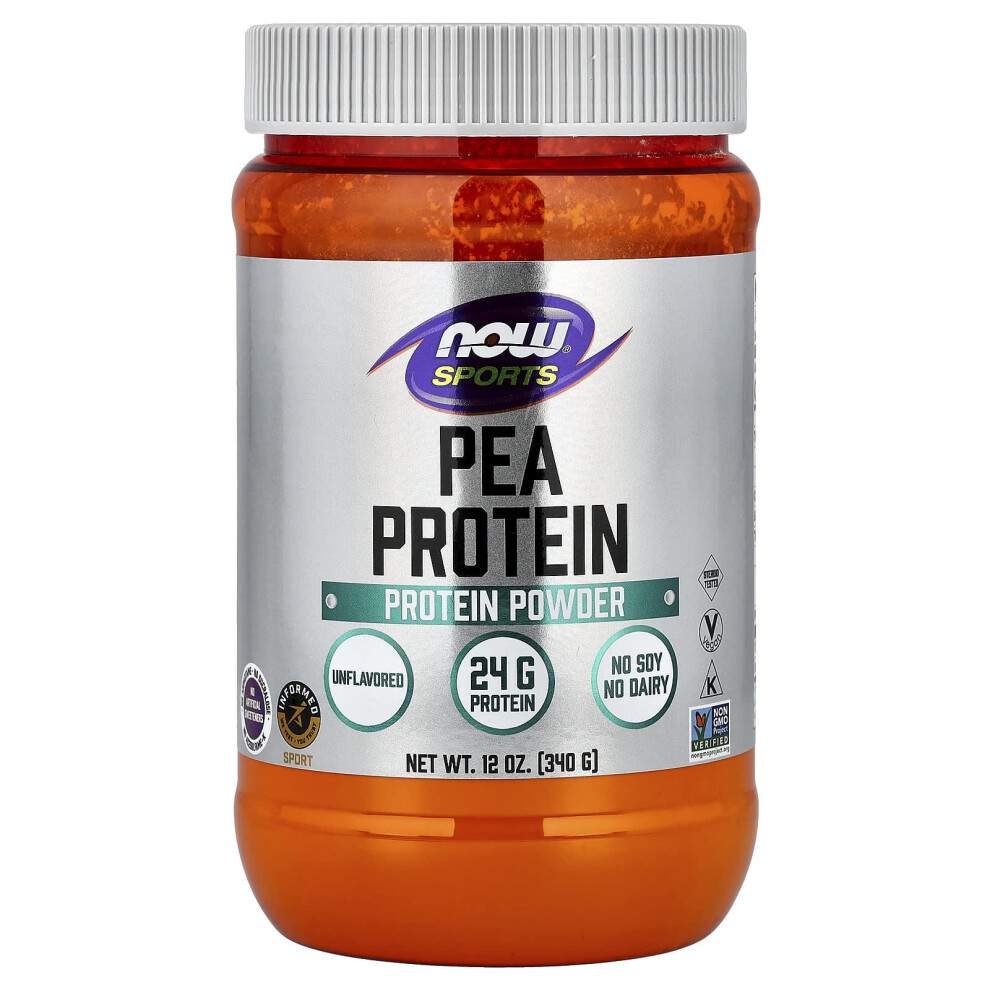 Now Foods , Sports, Pea Protein, Pure Unflavored, 12 Oz (340 G)