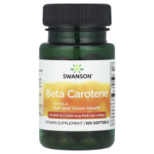 Swanson, Beta Karoten, 25 000 IU (7 500 mcg RAE), 100 Mjuka Geléer