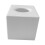 Witte plastic tissuebox 13x13x13 cm 5