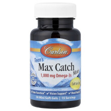 Carlson, Teen's Max Catch Minis, 1,000 mg, 30 Mini Soft Gels (500 mg per Soft Gel)