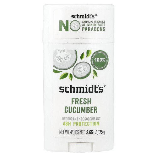 Schmidt's, Deodorant Natural, Fresh Cucumber, 2.65 oz (75 g)