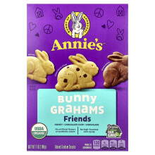 Annie's Homegrown, Eko-Friitit Paistettu Pöpö Graham Snacks, Chocolatemors, Chocolade & Honig, 7 oz (198 g)